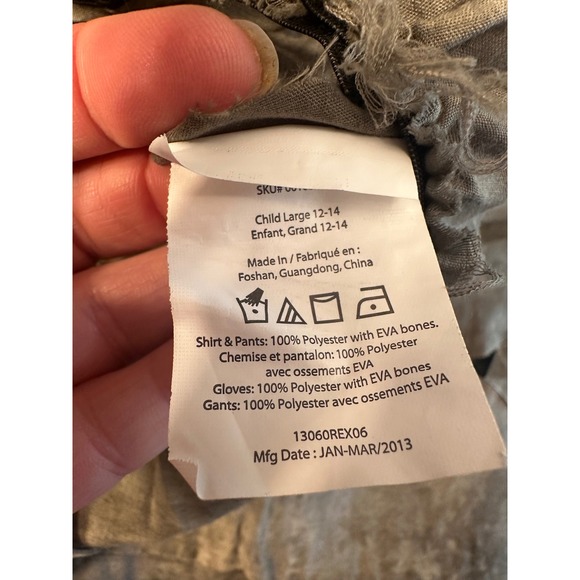 Spirit Complete Zombie Costume Mask Wig Gloves Shirt Pants Boys Large 12-14 - Picture 11 of 14